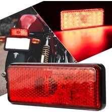 Yıldırım Arka Reflektör 18 Ledli Düz Çakar Kırmızı 12V