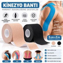 Yenilig 5 cm x 5 M Kinezyo Bant – Sporcu Kas ve Eklem Destekleyici Esnek Kinezyoloji Bandı