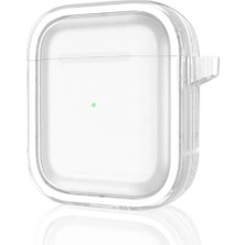 Semel Movenchy Apple Airpods 4 (4.nesil) Shiny Şeffaf Kılıf - Beyaz