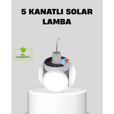 Semel Solar Güneş Enerjili ve USB Şarjlı 5 Kanatlı LED Kamp Lambası