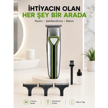 Semel Profesyonel Saç Sakal Tıraş Makinesi T Bıçaklı Şarjlı Kablosuz 3 Taraklı Erkek Bakım Seti