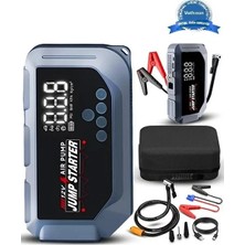 Semel VTN-605 Şarjlı 12.000 Mah Taşınabilir Çantalı Araç Akü Şarj Takviyeli Işıklı Hava Kompresörü