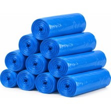 Liva Ambalaj Büyük Boy Çöp Poşeti Mavi 65X80 cm 10 Rulo 100 Adet Dayanıklı Çöp Torbası