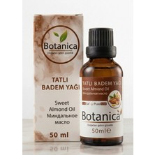 Botanica Saf Tatlı Badem Yağı (Sweet Almond Oil) 50 Ml– %100 Doğal Soğuk Sıkım