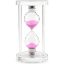 Semel Büyük Cam Kum Saati Cam Standlı= Çap: 7.5cm-Yükseklik: 15CM
