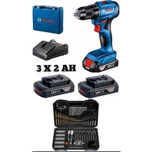 Bosch Gsb 185 Li 3 x 2 Ah Darbeli Matkap 103 Parça Uç Seti
