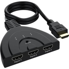 Semel PM-17229 3 Giriş 1 Çıkış Hd Switcher Çoğaltıcı Toplayıcı Aparat 30 cm Kablolu Seçme Düğmeli