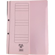 Ful Color Pembe Yarım Kapak Dosya A4 Spiralli Delikli Karton Klasör 4 Adet