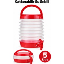 ByKurt Katlanabilir Su Sebili Musluklu Taşınabilir Kamp Piknik Su Bidonu 5 Litre
