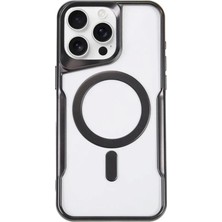 Semel Apple iPhone 15 Pro Kılıf Boyi Magsafe Silikon Kapak - Siyah