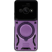 Semel Xiao Poco C61 Kılıf Joy Lens Standlı Kapak - Mor