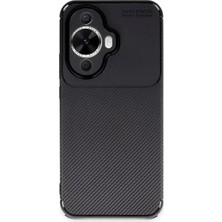 Semel Huawei Nova 12S Kılıf Auto Focus Karbon Kapak - Siyah