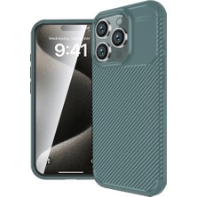 Semel Apple iPhone 16 Pro Kılıf Auto Focus Karbon Kapak - Koyu Yeşil