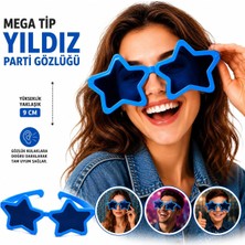 Semel Mega Tip Yıldız Parti Gözlüğü Mavi Renk