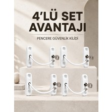 Çocuk Güvenliği Için Pencere Kilidi Anahtarlı 4’lü Paket