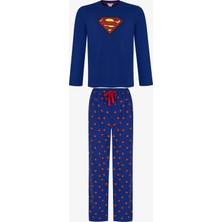 Penti Erkek Superman Ekoseli Pantolon Uzun Kollu Pijama Takımı