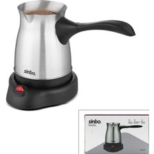 Semel Çelik Elektrikli Cezve Türk Kahve Makinesi - 6FİNCAN=500ML 360° Kablosuz Kullanım Katlanır Kulp 600W SCM-9039