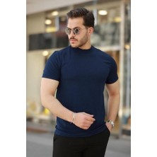 Erkek Yarım Balıkçı Yaka Kısa Kollu T-Shirt