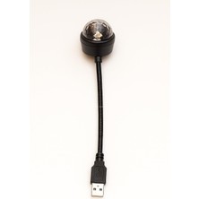 Üstüner Araç Içi LED Işık USB Disko Topu Çok Renkli 9 Modlu Tavan ve Ayak Altı Aydınlatma Ses Kontrollü Mini Projektör Parti Atmosfer Lambası