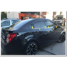 Markadan Chevrolet Aveo Sedan Krom Cam Çıtası 2012-2020 4 Parça Paslanmaz Çelik