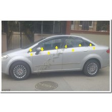 Db Chrome Fiat Linea Cam Çıtası Nikelajı 2006-2018 8 Parça P.çelik