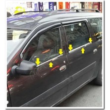 Woc Chrome Dacia Logan Mcv Krom Cam Çıtası 2013-2020 4 Parça Paslanmaz Çelik