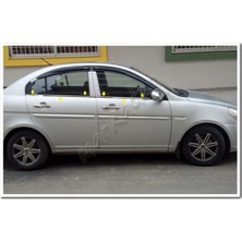 Woc Chrome Hyundai Accent Era Krom Cam Çıtası 2005-2011 4 Parça Paslanmaz Çelik