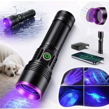 Semel 365NM Uv Siyah Işık El Feneri – 20W Güçlü Led, Type-C Şarjlı, IP65 Dayanıklı Gövde