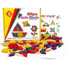 Bak Gel Al Ahşap 125 Parça Renkli Blok Tangram Puzzle Seti - Eğitici Ve Eğlenceli Oyun