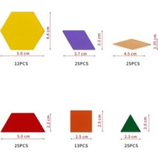 Bak Gel Al Ahşap 125 Parça Renkli Blok Tangram Puzzle Seti - Eğitici Ve Eğlenceli Oyun