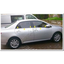 Markadan Toyota Corolla Krom Cam Çıtası 2007-2012 4 Parça Paslanmaz Çelik