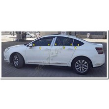 Woc Chrome Citroen C5 Krom Cam Çıtası 2008-2019 6 Parça Paslanmaz Çelik