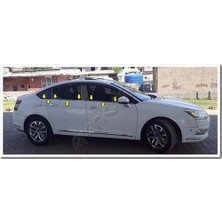 Markadan Citroen C5 Krom Cam Çıtası 2008-2019 6 Parça Paslanmaz Çelik