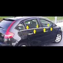 Db Chrome Citroen C4 Hb Cam Çıtası Nikelajı 2004-2010 8 Parça P.çelik