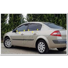 Db Chrome Renault Megane 2 Sedan Cam Çıtası Nikelajı 2004-2010 4 Parça P.çelik