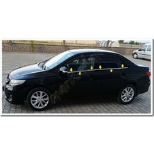 Db Chrome Toyota Corolla Cam Çıtası Nikelajı 2007-2012 4 Parça P.çelik
