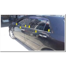 Markadan Toyota Corolla Hb Krom Cam Çıtası 2002-2006 4 Parça Paslanmaz Çelik
