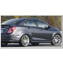 Markadan Chevrolet Aveo Sedan Krom Cam Çıtası 2006-2011 4 Parça Paslanmaz Çelik