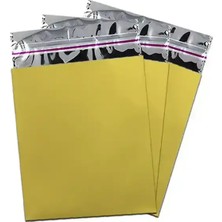 San Altın Lüks Bantlı Metalize Poşet 15X25