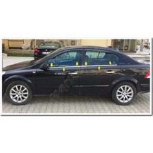 Markadan Opel Astra H Sedan Krom Cam Çıtası 2008-2013 4 Parça Paslanmaz Çelik