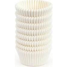 Roll-Up Muffin Kağıt Kek Kapsülü Ince Beyaz Mini 100 Adet