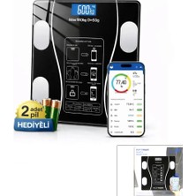Bluetooth - Vücut Izli Dijital Baskül Terazi Tartı 180KG/50G Yağ -Su -Kas Oran -Bmı
