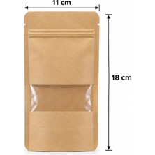 Belirtilmemiş 11X18 cm Pencereli Doypack 25 Adet