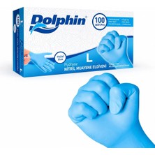 Dolphin Mavi Nitril Eldiven 100 Adet L