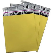 San Altın Lüks Bantlı Metalize Poşet 25X35