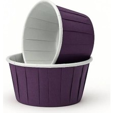Roll-Up Muffin Kek Kapsülü Mat Mor 50 Adet