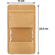 Belirtilmemiş 13X22,5 cm Pencereli Doypack 25 Adet