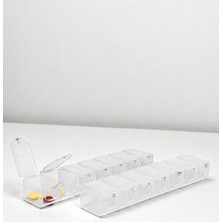 2'li Günlük Işaretli Bölmeli Organizer Kutu - Haftalık Takip ve Düzenleyici Set (15X3,5 Cm)