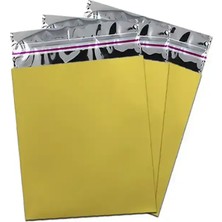San Altın Lüks Bantlı Metalize Poşet 30X45