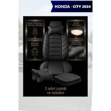 Automod City 2024 Için Koltuk ve Kılıf Uyumlu Lüks Minder Yastık Siyah 2li Set
